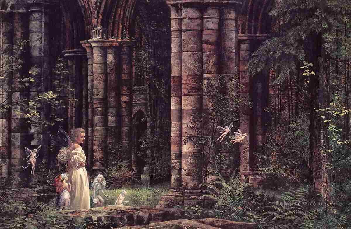 Queen Mab and the Ruins Fantasy Oil Paintings